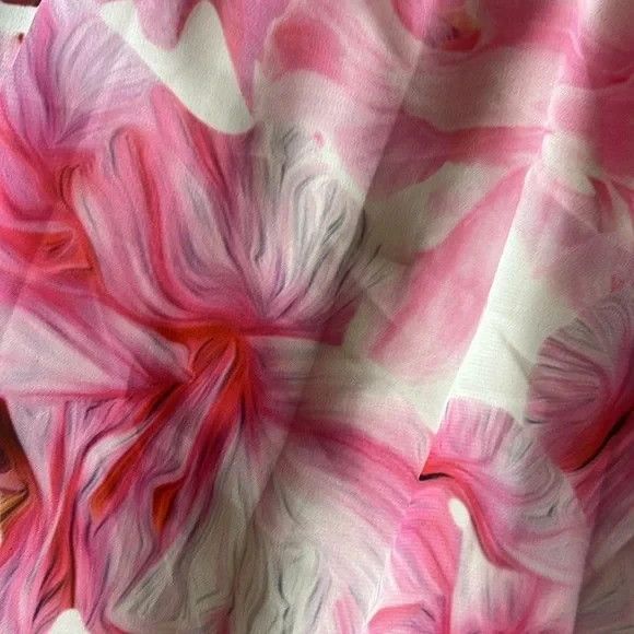 MAC DUGGAL PINK FLORAL PRINT ONE SHOULDER MINI DRESS NWT SZ 10 PINK $398 - Picture 6 of 9